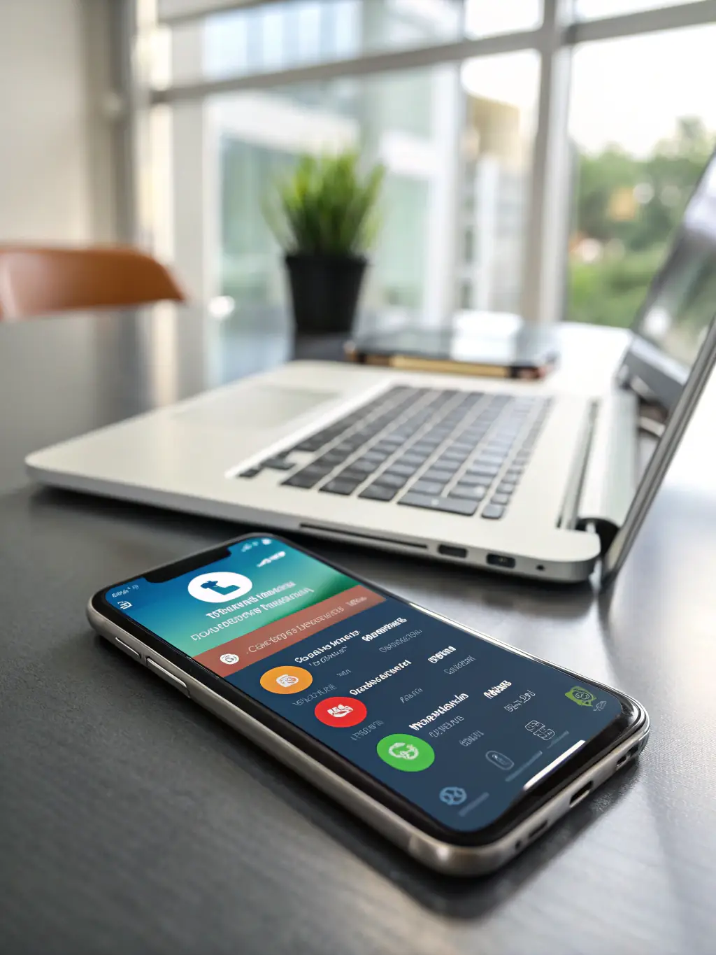 A close-up of a digital VoIP phone interface with call analytics on a computer screen, symbolizing efficient, cloud-based voice communications for businesses.